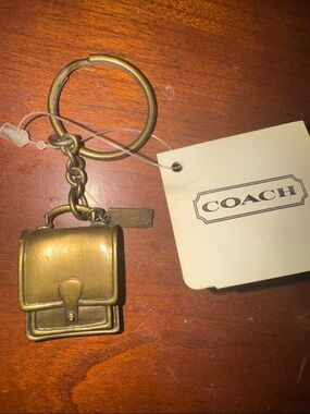 Coach Vintage Brass Station Bag Key Fob NWT